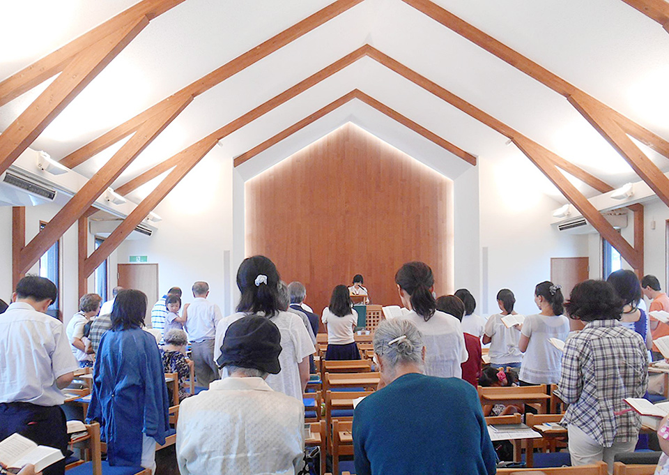 日本キリスト改革派 青葉台キリスト教会の日曜礼拝の様子
