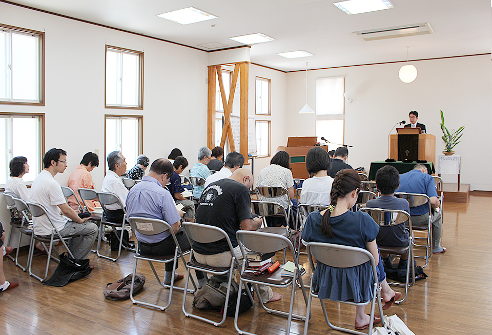 日本キリスト改革派 厚木教会の日曜礼拝の様子