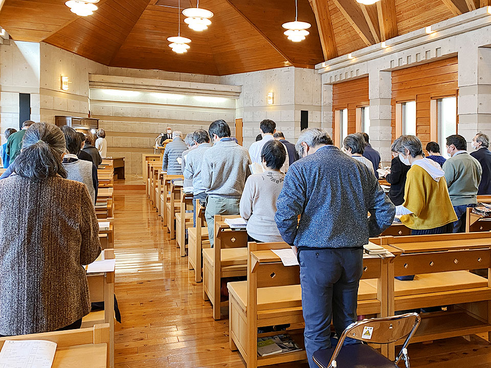 日本キリスト改革派 船橋高根教会の日曜礼拝の様子