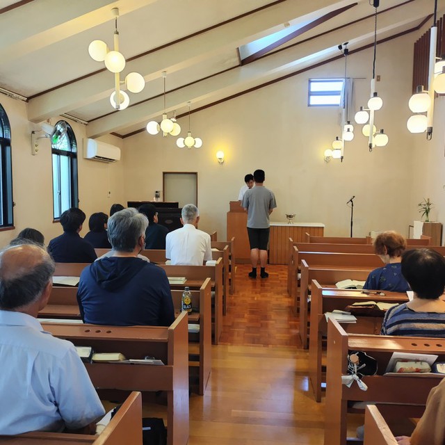 ７月２０日の礼拝で洗礼式を執り行うことができました。