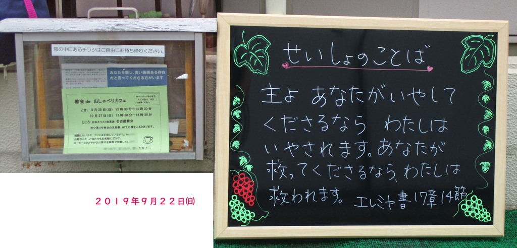 いとさんの この一枚「ご婦人が毎週書いて下さいます。」