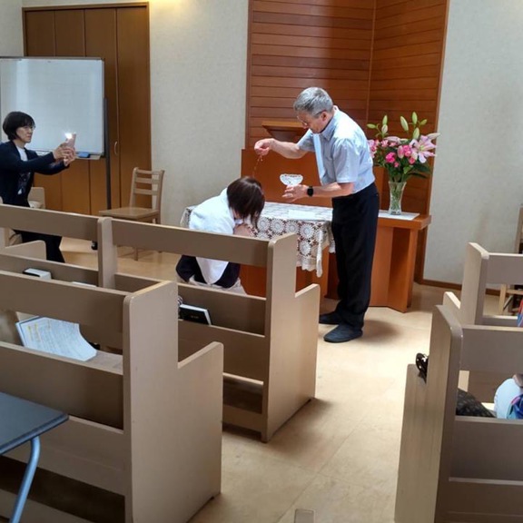 谷永めぐみ姉、洗礼式
