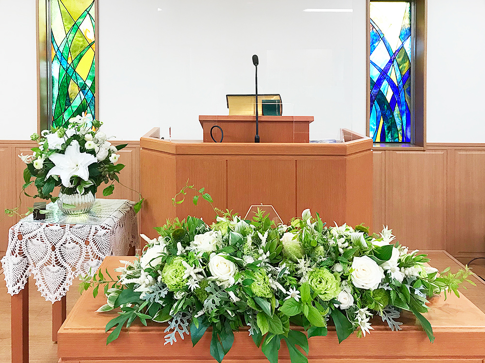 日本キリスト改革派西谷教会の日曜礼拝の様子