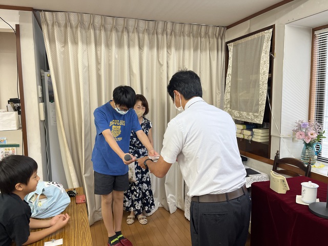 宣教　古口さんの この一枚「8月、神戸改革派神学校の服部宣夫神学生による、4回の説教ご奉仕が無事に終わりました。共に感謝のひと月でした。新学期の学びも守られますように。」