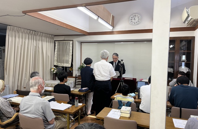 古口さんの この一枚「今日は礼拝の中で、転入式というのがありました。来週もあります。主にある家族が増えてうれしいです。」