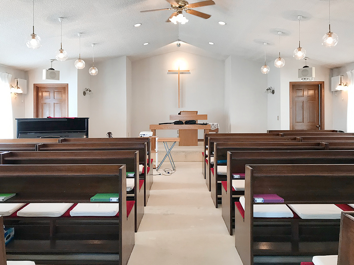 日本キリスト改革派 堺みくに教会の礼拝堂