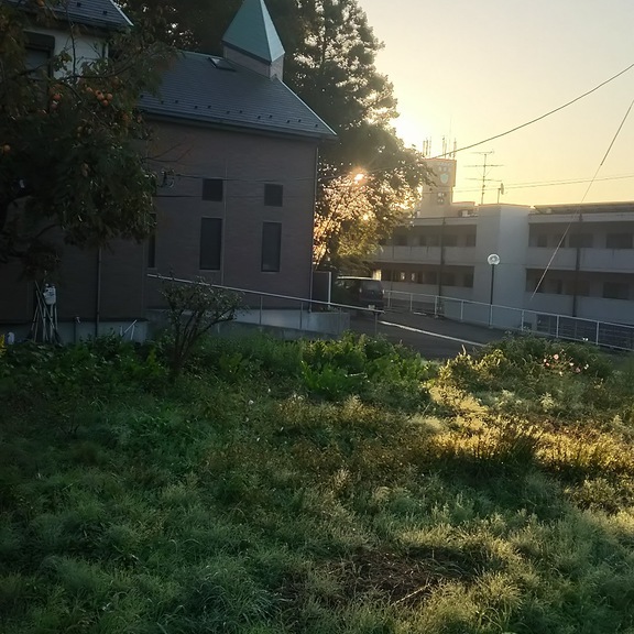 教会の寝起きの姿。「おはよー！きもちいいー！」