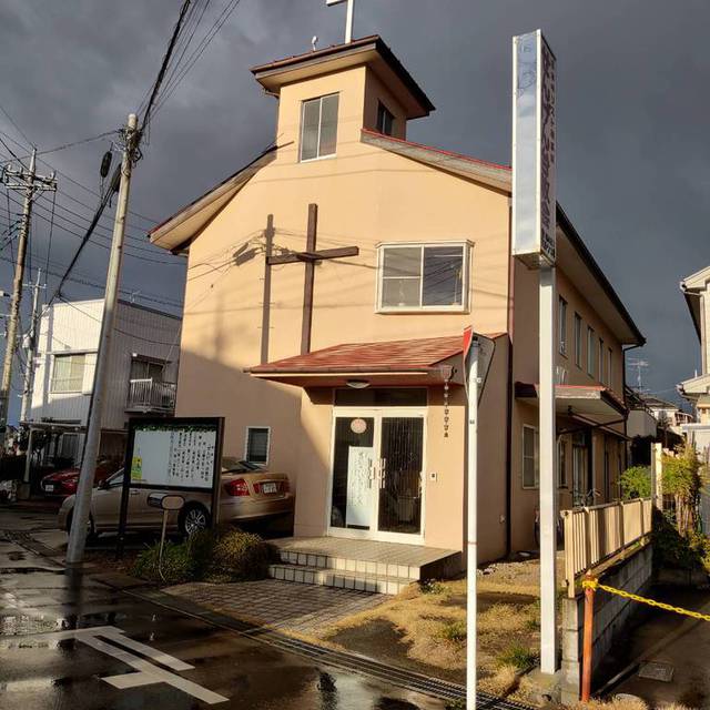 ゲリラ豪雨の後のせんげん台教会
