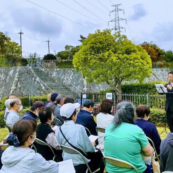 2023墓前礼拝　数年ぶりに皆さんと共に集えた墓前礼拝。先に天に召された愛する兄弟姉妹と、天の国の希望に思いを馳せました。お集まりくださった皆様、本当にありがとうございました。