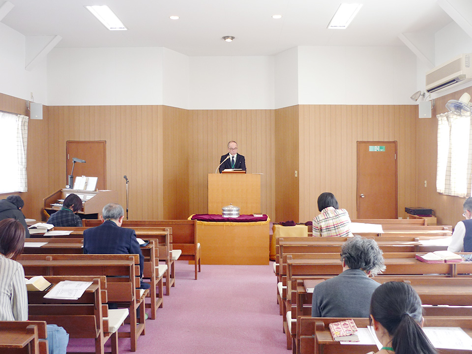 日本キリスト改革派 高島平キリスト教会の日曜礼拝の様子