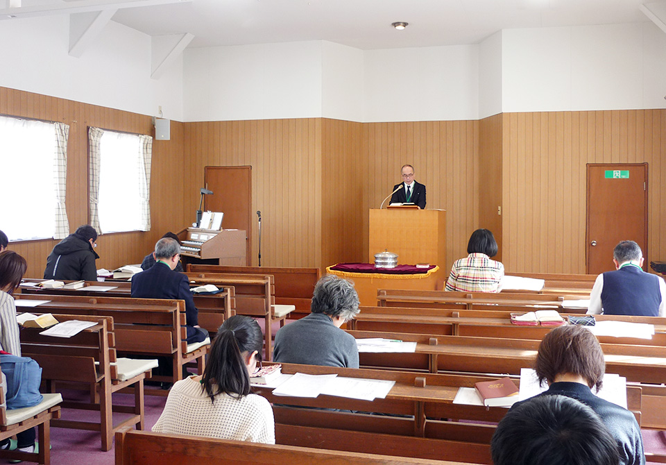 日本キリスト改革派 高島平キリスト教会の礼拝堂