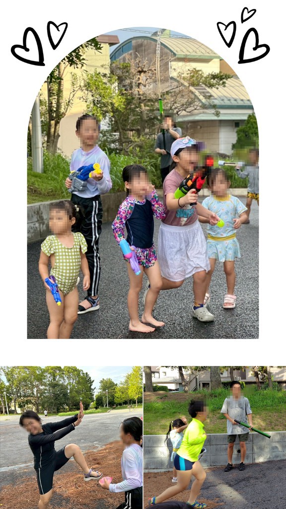 ゆーきさんの この一枚「2025年日曜学校サマースクール　カレーを煮込んでいる間に水遊び！<br>毎年恒例となってきました。　あまりにもずぶ濡れになるので多くの子どもたちが水着持参で参加しました。」