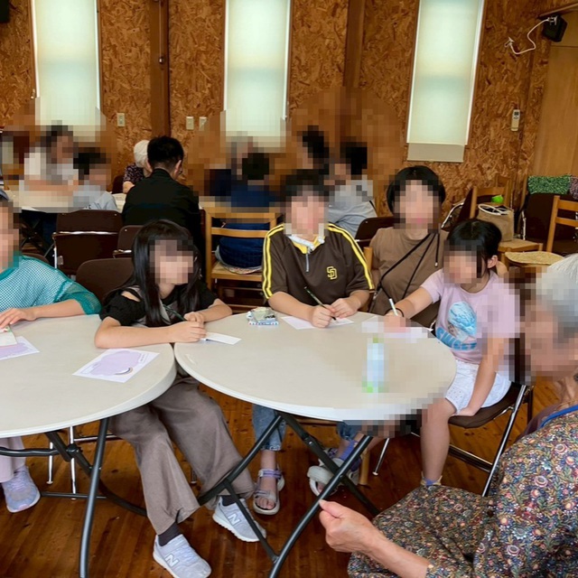 2025年　日曜学校サマースクール
教会の大先輩から戦争のお話を伺いました。