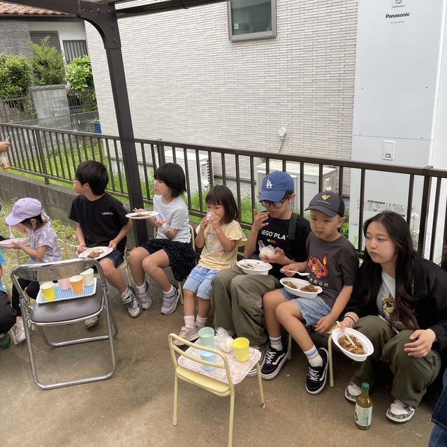 5月4日の礼拝の後、みんなでバーベキューをしました！