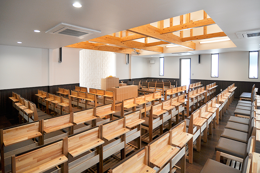 日本キリスト改革派 横浜市港北区大曽根 綱島教会の礼拝堂