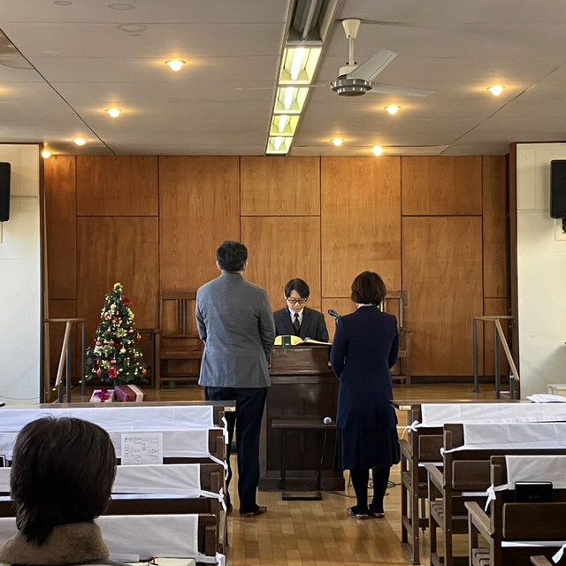今年最後の礼拝で加入式が行われました♪